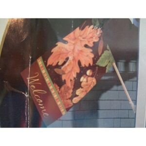 Large Yard Garden Flag Welcome Autumn Leaves 28x40"